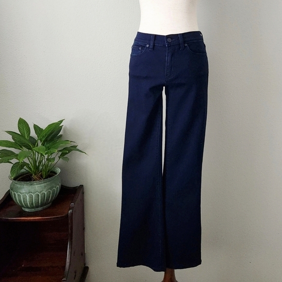 Tory Burch Dark Blue Stretch Bootcut Jeans, Excellent Condition, Size 26 - Picture 5 of 16